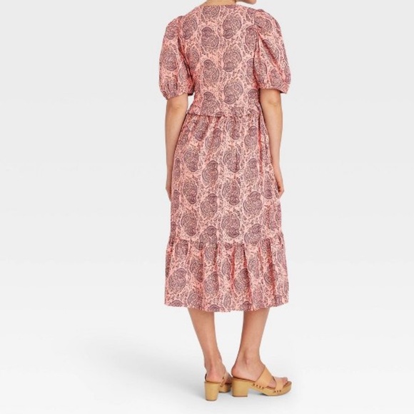 Worn Once Pink Floral Dress Size Large - Picture 2 of 3